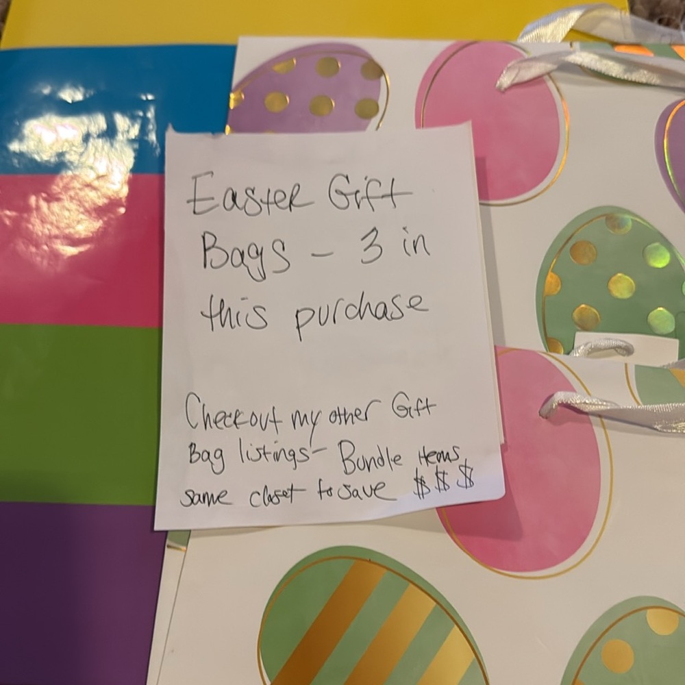 Easter gift bags NWT check out my other gift bag listings. - Picture 5 of 6
